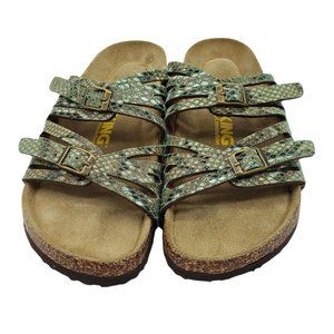 VIKING Women's Double Buckle Reptile Print Slip On Sandals V11385 Sz EU 40